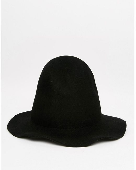 ASOS Pointed Crown Unstructured Felt Hat - Black for men
