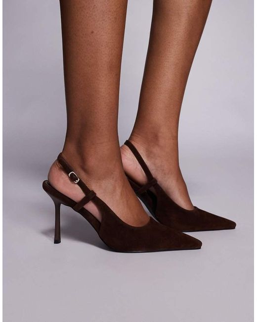 SIMMI Brown Simmi London Exmoor Slingback Heeled Shoes