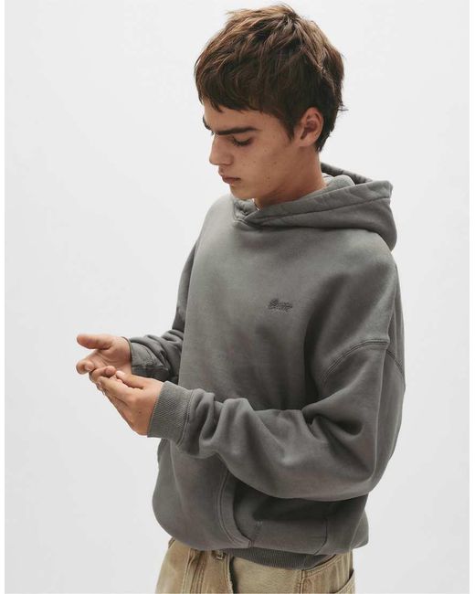 Pull&Bear Hoodie Met Stwd-Patch in het Gray voor heren