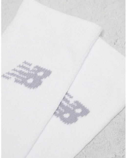 New Balance White Performance Crew Sock 6 Pack