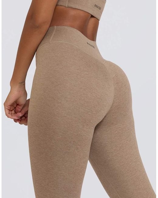 BO+TEE Brown Bo+tee Ruched Mid Rise leggings