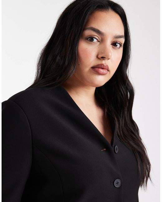 Blazer texturé d'ensemble ONLY en coloris Black