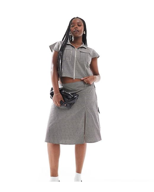Grey skirt co ord discount