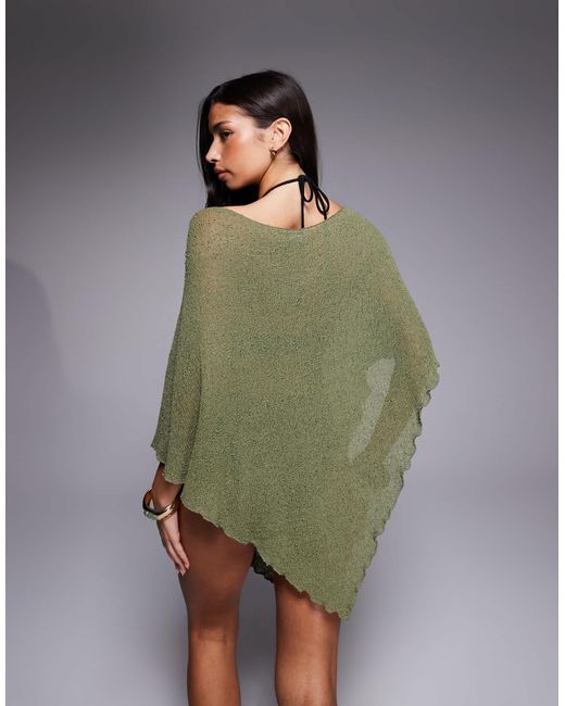 Poncho ASOS en coloris Green