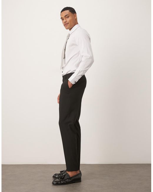 ASOS – schmal zulaufende anzughose in Black für Herren