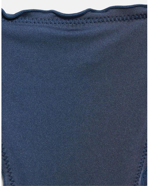 Pull&Bear Blue Ruffled Bikini Bottoms