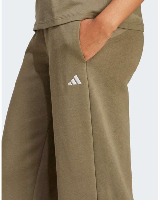 Adidas Originals Brown Essentials Small Logo Feel Cozy Open-hem Pants