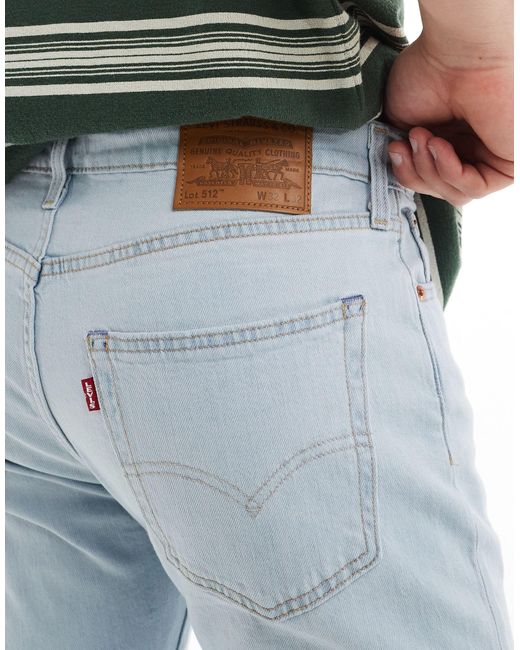 512 - jeans slim affusolati candeggiato di Levi's in Blue da Uomo
