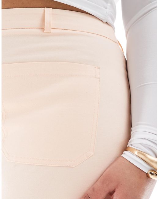 ASOS White Curve Patch Pocket Flare Trousers