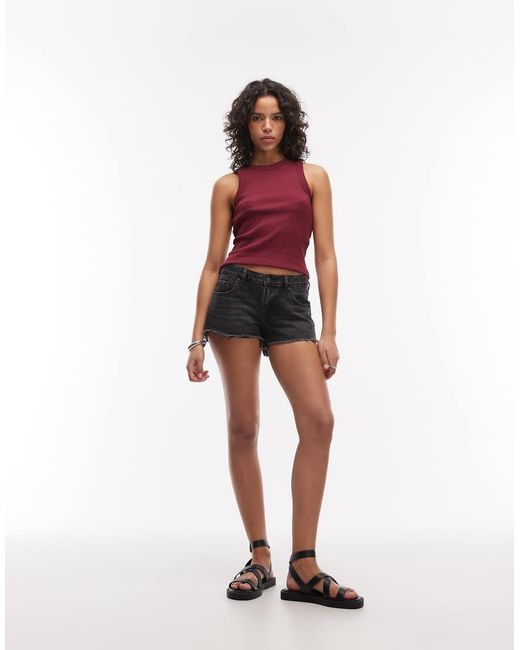 Levi's Red Low Waisted Denim Shorts