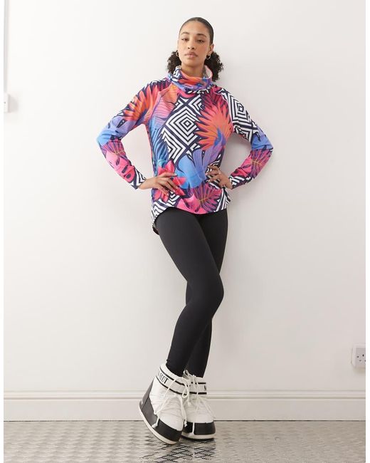OOSC White High Neck Baselayer Top Big Poppa