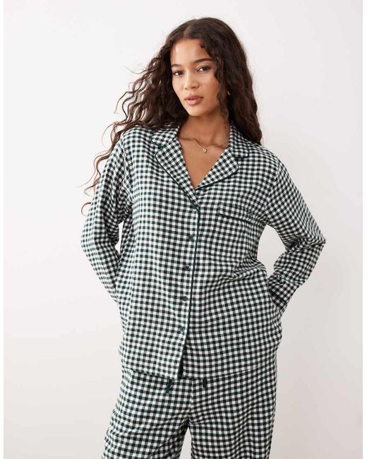 Nobody's Child Blue Soft Flannel Pajama Top