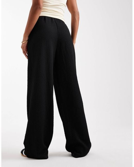 Vero Moda White Textured Jersey Pull On Trouser
