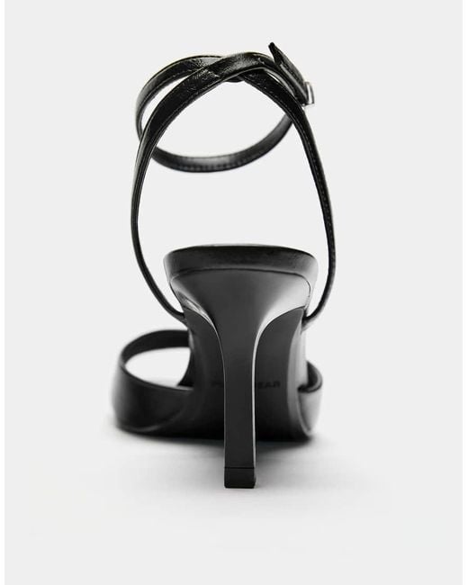 Pull&Bear White Heeled Sandals