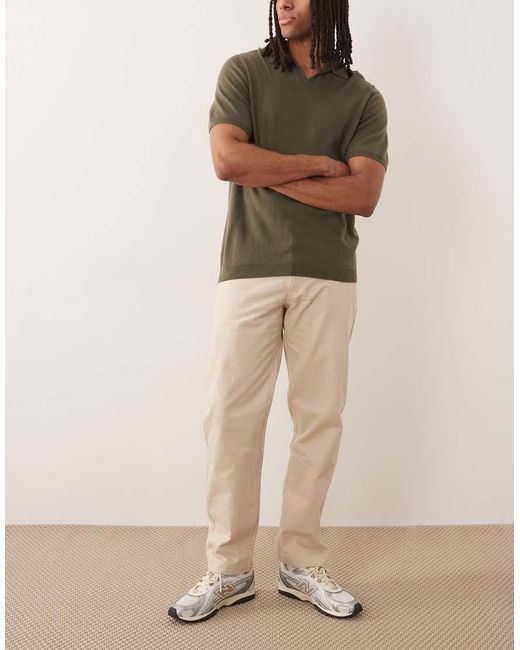 Mango Natural 100% Cotton Straight Trouser for men