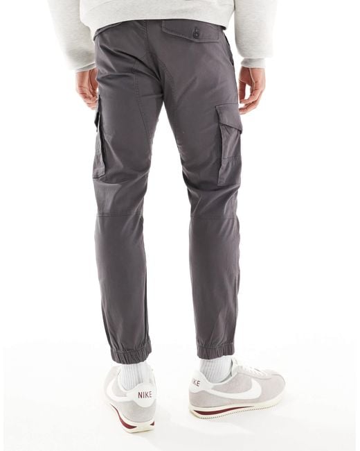 Jack & Jones Black Intelligence Cuffed Cargo Trouser for men