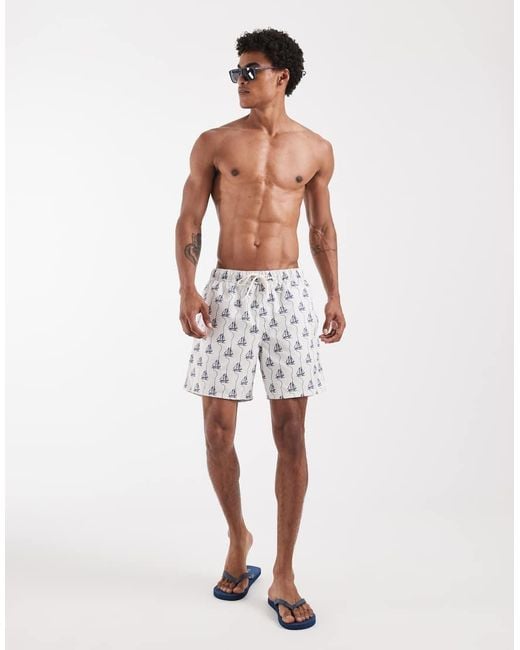 ASOS White Swim Shorts for men