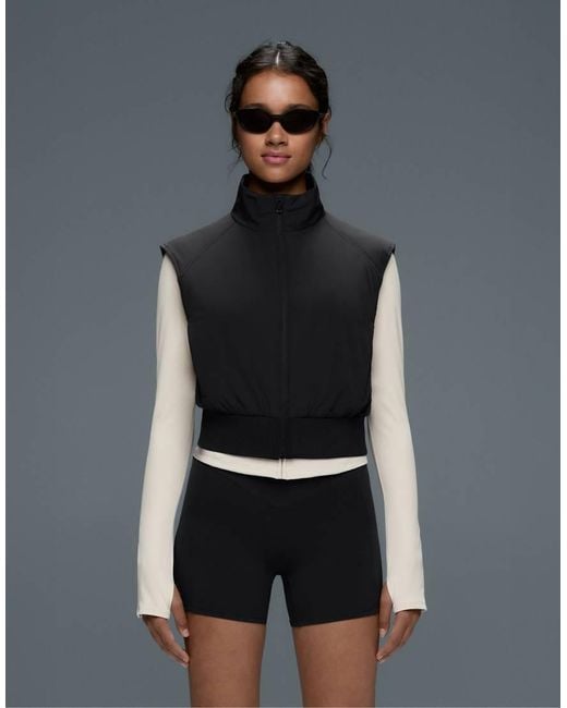 Oysho Gray Fellex Volcanic Padded Technical Gilet