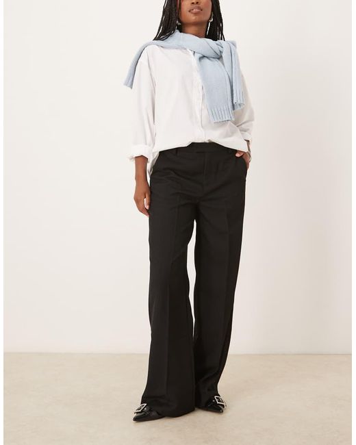 Gina Tricot White Tailored Wide Leg Trousers
