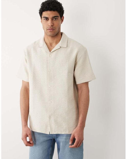 Jack & Jones Natural Textured Print Shirt for men