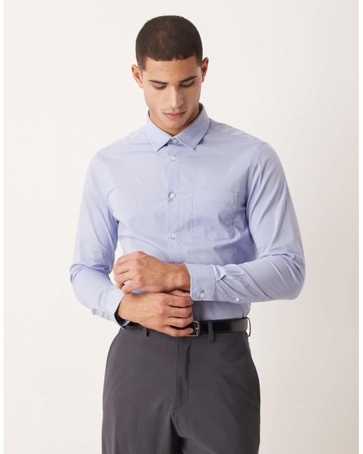 ASOS Blue Slim Shirt for men