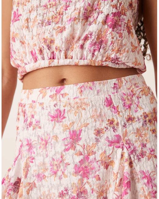 ASOS Pink Mix & Match Godet Detail Mini Skirt