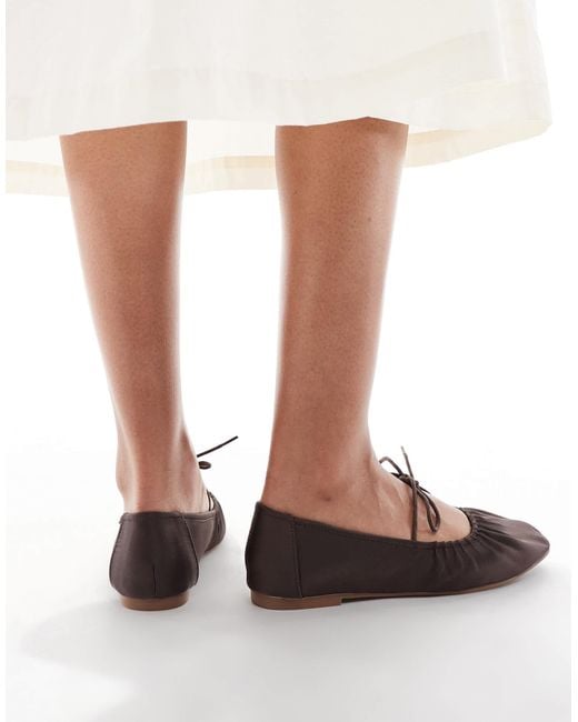 SEQWL Brown – iris – satin-ballerinas