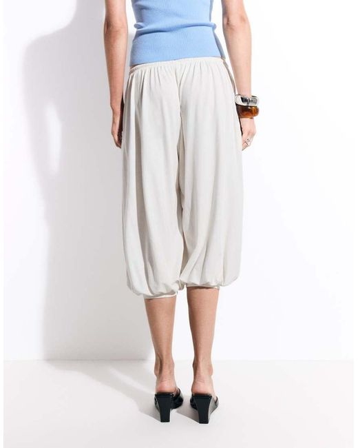Weekday White Balloon Fit Bloomer Trousers
