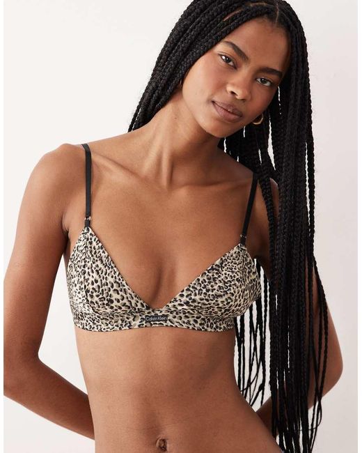 Calvin Klein Black Sexy Satin Triangle Bralette