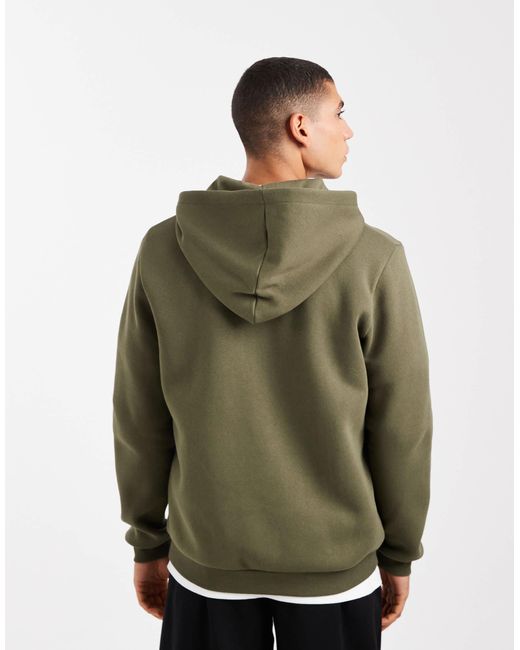 ASOS – basic-kapuzenjacke in Green für Herren