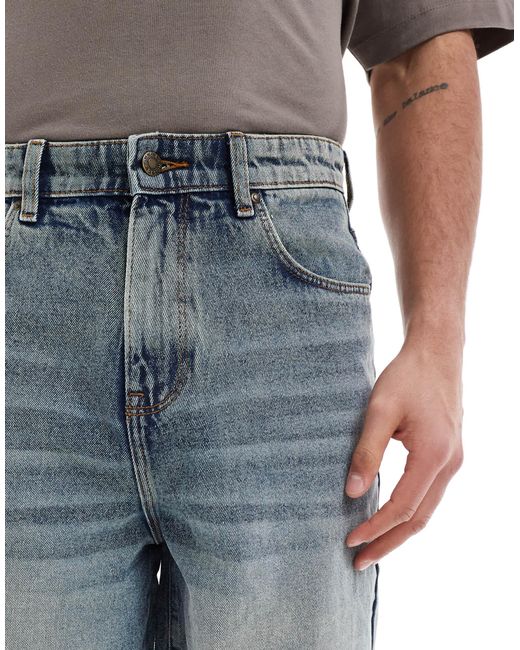 ASOS Gray Longer Length Denim Jorts for men