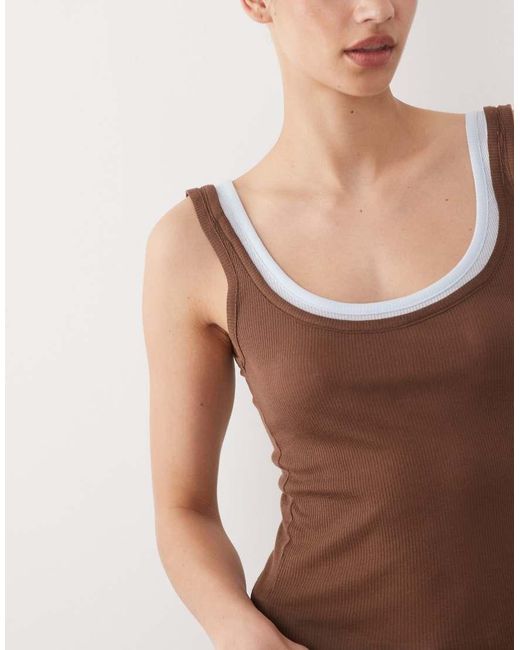 ASOS Multicolor Double Layer Vest Top