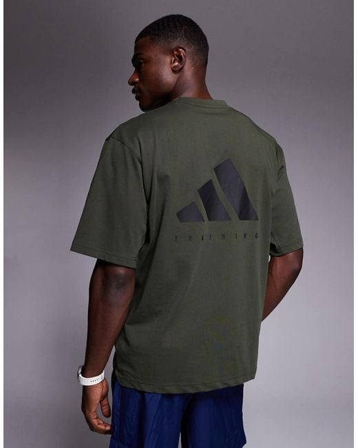 Adidas Originals Gray Adidas Training Oversized T-shirt for men