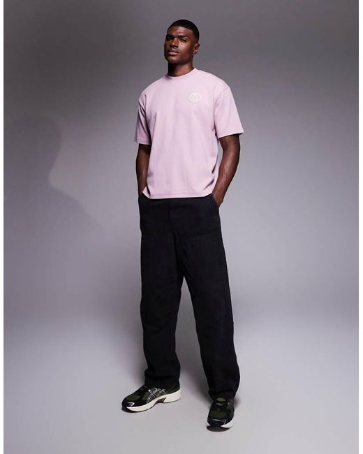 Boss Purple Varsity Chest Logo T-shirt for men