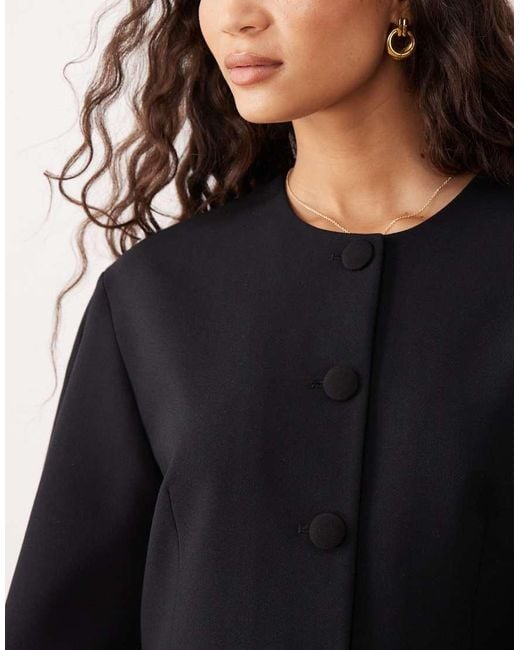 ASOS Black Cacoon Sleeve Blazer Dress