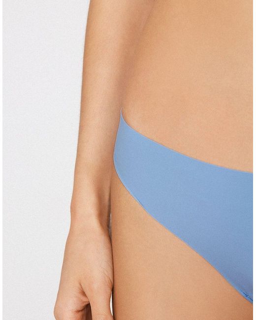 Tezenis Blue Laser-Cut Microfibre Knickers