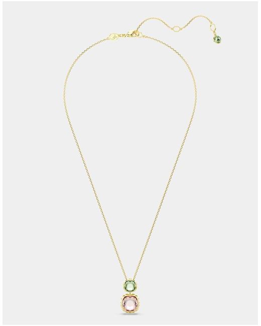 Swarovski Green Chroma Pendant With-Tone Plate