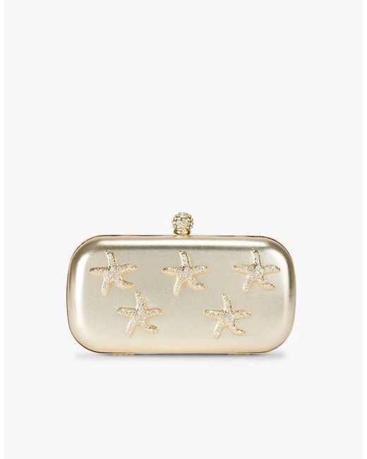 Carvela Kurt Geiger Natural Marina Starfish Clutch
