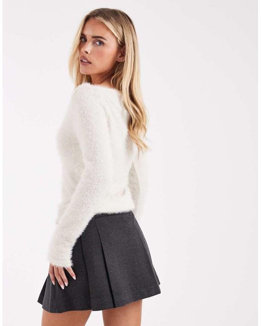 Vero Moda White Pleated Mini Skirt