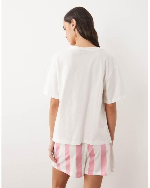 ASOS Pink Oversized Tee & Short Set