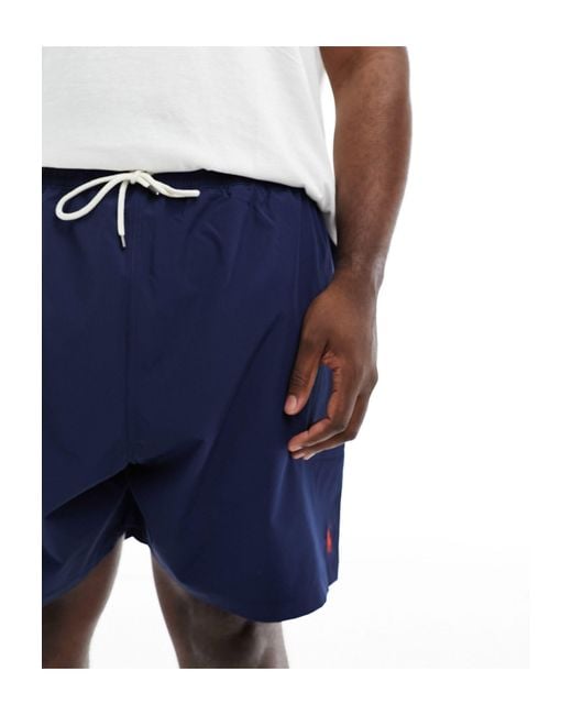 Polo Ralph Lauren Big & Tall Traveler Icon Logo Swim Shorts in Blue for Men  | Lyst UK