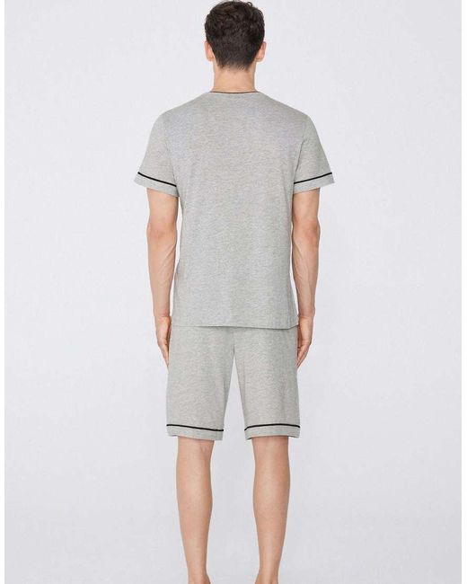 Tezenis White Short Pyjamas With Pocket for men