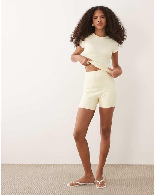 Cotton On Natural Active Ultra Soft Roll Over Shorts