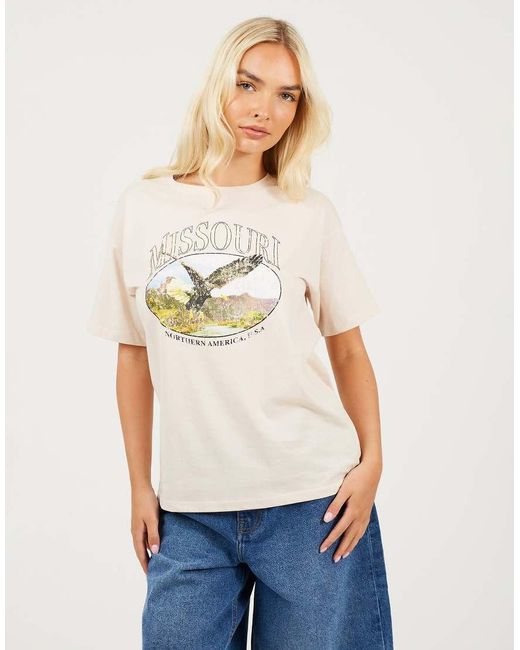 Brave Soul White Oversized Graphic Print T-Shirt
