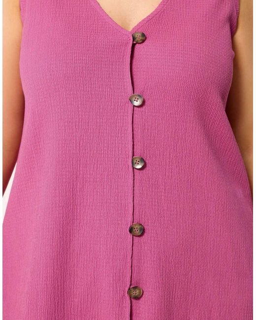 Yours Clothing Pink Textured Waistcoat