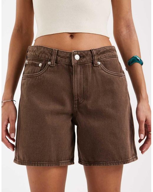 JJXX Brown Seville Loose Denim Shorts