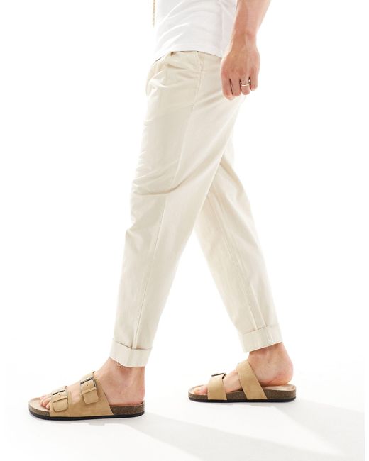 Pantaloni corti comodi color crema di SELECTED in Natural da Uomo