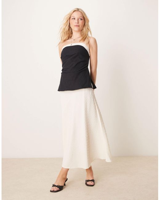 Abercrombie & Fitch Black – ärmelloses schlauchoberteil aus leinen