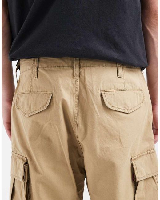 Levi's Gray Carrier Cargo Canvas Shorts for men