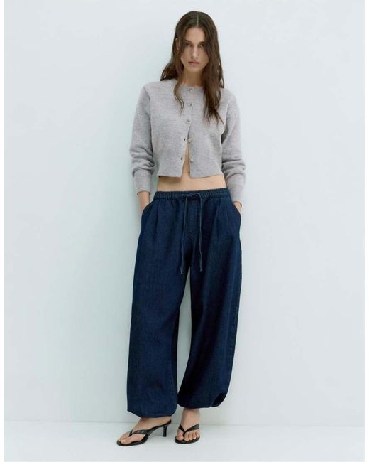 Pull&Bear Blue Short Buttoned Cardigan